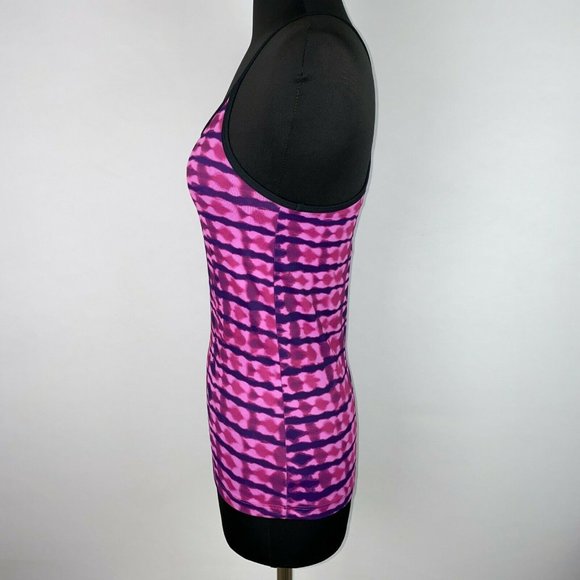 C9 By Champion S Pink Purple Black Patterned Built In Bra Activewear Tank - Picture 3 of 10